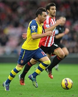 Images Dated 25th October 2014: Santi Cazorla in Action: Arsenal vs Sunderland, Premier League 2014/15
