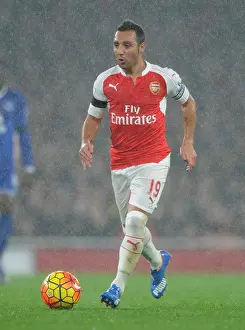 Arsenal V Everton 2015/16 Prints: Santi Cazorla: In Action Against Everton, Arsenal Premier League 2015/16