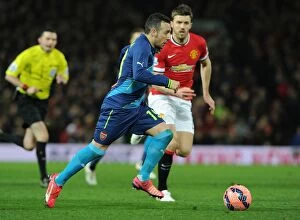 Images Dated 13th February 2009: Santi Cazorla in Action: Manchester United vs. Arsenal - FA Cup Quarterfinal, 2015