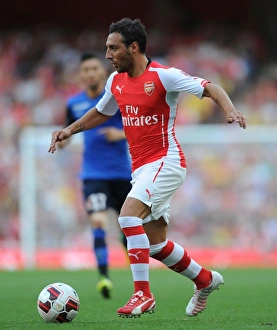Arsenal V AS Monaco 2014-15 Prints: Santi Cazorla: In Action Against AS Monaco, Emirates Cup 2014