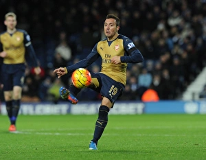 West Bromwich Albion V Arsenal 2015-16 Prints: Santi Cazorla: In Action Against West Bromwich Albion, Premier League 2015-16