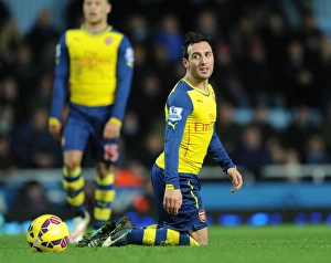 West Ham United V Arsenal 2014-15 Prints: Santi Cazorla in Action: West Ham United vs. Arsenal, Premier League 2014-15