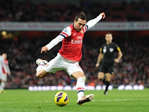 Arsenal V Swansea 2012-13 Prints: Santi Cazorla (Arsenal). Arsenal 0: 2 Swansea