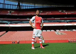 Santi Cazorla (Arsenal). Arsenal 1st Team Photocall. Emirates Stadium, 7 / 8 / 14. Credit