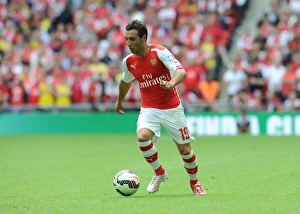 Arsenal V Manchester City - FA Community Shield 2014/15 Prints: Santi Cazorla (Arsenal). Arsenal 3: 0 Manchester City