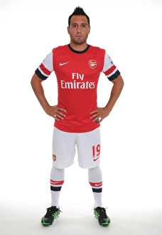 Santi Cazorla at Arsenal FC 2013-14 Squad Photocall