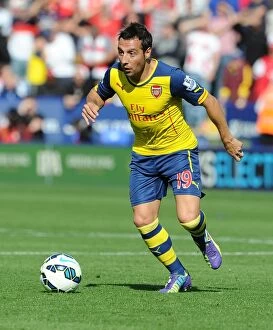 Images Dated 31st August 2014: Santi Cazorla (Arsenal). Leicester City 1: 1 Arsenal. Barclays Premier League. The