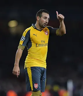 Arsenal V FC Basel 2016-17 Prints: Santi Cazorla: Arsenal Star in Action against FC Basel (UEFA Champions League, 2016)