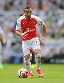 Newcastle United V Arsenal 2015-16 Prints: Santi Cazorla: Arsenal Star in Action against Newcastle United, Premier League 2015-16