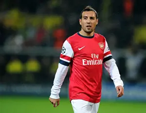 Borussia Dortmund V Arsenal 2013-14 Prints: Santi Cazorla: Arsenal Star Shines in Borussia Dortmund Clash (UEFA Champions League)