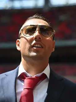 Arsenal V Chelsea - FA Community Shield 2017-18 Prints: Santi Cazorla: Arsenal Star's Determined Look Ahead of Chelsea Clash in FA Community Shield 2017-18