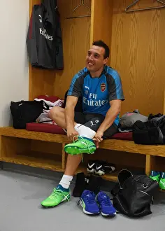 Arsenal V Atletico Madrid 2017-18 Prints: Santi Cazorla: Arsenal Star's Pre-Match Focus before UEFA Europa League Semi-Final vs Atletico Madrid