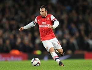 Arsenal V Chelsea - Capital One Cup 4th Rd 2013-14 Prints: Santi Cazorla: Arsenal vs Chelsea, Capital One Cup 2013-14