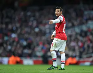 Arsenal V Aston Villa - 2012-13 Prints: Santi Cazorla: Arsenal's Midfield Maestro in Action Against Aston Villa