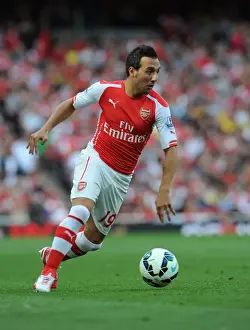 Santi Cazorla: Arsenal's Midfield Maestro in Action Against Crystal Palace, Premier League 2014/15