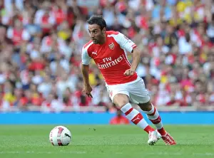 Santi Cazorla: Arsenal's Midfield Maestro in Action Against AS Monaco, Emirates Cup 2014