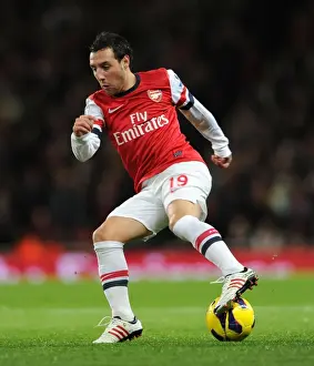 Arsenal V Newcastle United 2012-13 Prints: Santi Cazorla: Arsenal's Midfield Maestro in Action Against Newcastle United