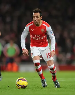 Santi Cazorla: Arsenal's Midfield Maestro in Action Against Southampton (2014-15)