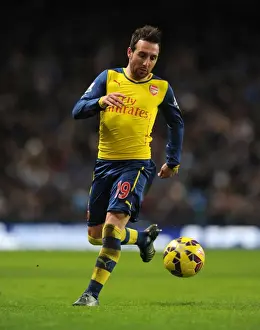 Manchester City V Arsenal 2014-15 Prints: Santi Cazorla: Arsenal's Midfield Master vs Manchester City (Premier League 2014-15)