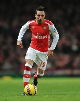 Images Dated 3rd December 2014: Santi Cazorla: Arsenal's Midfield Mastermind in Action Against Southampton (2014-15)