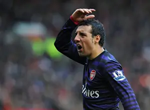 Manchester United V Arsenal 2012-13 Prints: Santi Cazorla: Brilliant Performance Amidst Manchester United vs Arsenal Rivalry (2012-13)