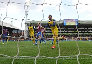 Santi Cazorla celebrates scoring Arsenals 1st goal. Crystal Palace 1: 2 Arsenal