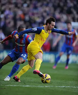 Santi Cazorla Dashes Past Jason Puncheon: Crystal Palace vs Arsenal, Premier League 2014-15