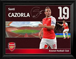 Santi Cazorla Framed Player Profile