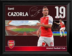 Special Edition Prints: Santi Cazorla Framed Player Profile