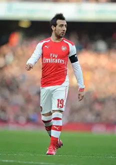 Arsenal V Middlesbrough - FA Cup 2014-15 Prints: Santi Cazorla Leads Arsenal's Charge Against Middlesbrough in FA Cup Fifth Round