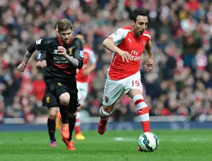 Santi Cazorla Outmaneuvers Alberto Moreno: Arsenal vs. Liverpool, Premier League 2014-15