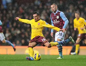 Santi Cazorla Outmaneuvers Andreas Weimann: Aston Villa vs. Arsenal, Premier League, 2012