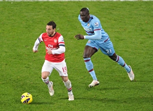 Santi Cazorla Outruns Mohamed Diarra: Arsenal vs. West Ham United, Premier League 2012-13