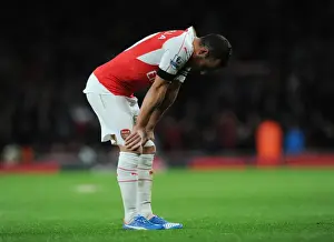 Arsenal V Everton 2015/16 Prints: Santi Cazorla: Post-Match Emotion at Emirates Stadium (Arsenal vs Everton, 2015/16)