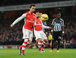 Arsenal V Newcastle United 2014/15 Prints: Santi Cazorla Scores Double from the Penalty Spot: Arsenal vs Newcastle United