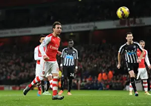 Arsenal V Newcastle United 2014/15 Prints: Santi Cazorla Scores Double from Penalty Spots: Arsenal vs Newcastle United