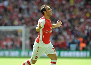 Arsenal V Manchester City - FA Community Shield 2014/15 Prints: Santi Cazorla Scores the Opener