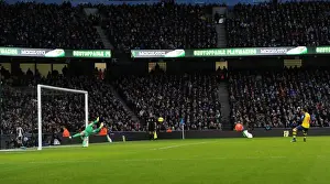 Manchester City V Arsenal 2014-15 Prints: Santi Cazorla Scores Penalty Past Joe Hart: Manchester City vs Arsenal