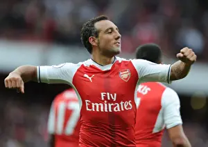 Arsenal V Southampton 2016-17 Prints: Santi Cazorla Scores His Second Goal: Arsenal's Victory Against Southampton (2016-17)