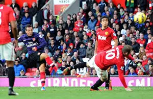 Manchester United V Arsenal 2012-13 Prints: Santi Cazorla Scores Stunner Past Wayne Rooney: Manchester United vs