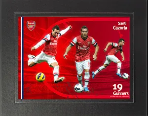 Images Dated 10th September 2013: Santi Cazorla Triple Image Photograph in Strut Mount