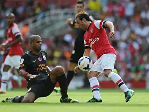 Arsenal V Galatasaray 2013-14 Prints: Santi Cazorla vs. Felipe Melo: Battle in the Emirates Cup