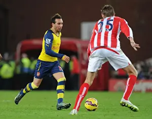 Santi Cazorla vs. Peter Crouch: Battle at Britannia Stadium (Arsenal vs. Stoke City, Premier League 2014-15)