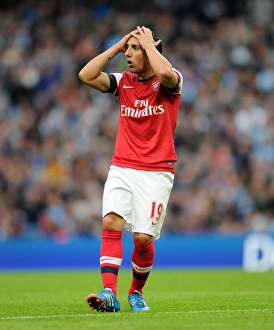 Manchester City V Arsenal 2012:13 Prints: Santi Cazorla's Battle: Arsenal vs