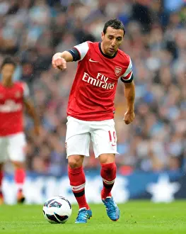 Manchester City V Arsenal 2012:13 Prints: Santi Cazorla's Battle: Manchester City 1-1 Arsenal, Premier League (2012-13)