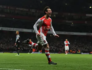 Arsenal V Newcastle United 2014/15 Prints: Santi Cazorla's Brace: Arsenal's Triumph over Newcastle United (2014/15)