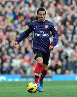 Manchester United V Arsenal 2012-13 Prints: Santi Cazorla's Brilliant Performance in the Manchester United vs Arsenal Rivalry (2012-13)