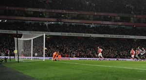 Arsenal V Newcastle United 2014/15 Prints: Santi Cazorla's Chip: Arsenal's 4th Goal vs. Newcastle United (2014/15)