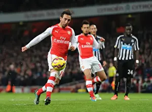 Arsenal V Newcastle United 2014/15 Prints: Santi Cazorla's Double from the Penalty Spot: Arsenal's Triumph over Newcastle United