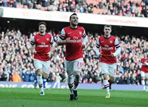 Arsenal V Reading 2012-13 Prints: Santi Cazorla's Double Strike: Arsenal's Triumph Over Reading in the 2012-13 Premier League